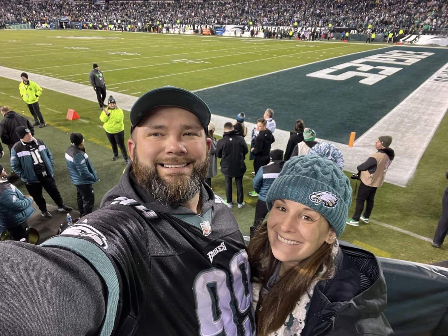 Doug Bankes enjoying an Eagles game
